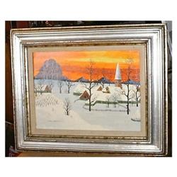 Primitive Sunset Snow Scene #1277578