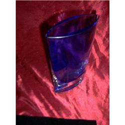 LSA Mouth Blown Colored Crystal Vase  #1278110