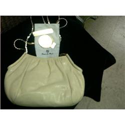 Cream Color Hand Bag with Gold Chain  Finessa #1278117