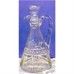 Old Cut Glass Crystal  Vinegar or Oil JUG  #1278150