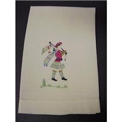 ANTIQUE GUEST TOWEL*SCOTISH TEAM* #1278160