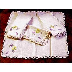 40's Lace & Embroidery NAPKINS #3 #1278180