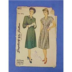 Beautiful 1930's Dress Pattern #1278197