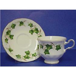 Colclough Cup & Saucer GREEN IVY #1278209