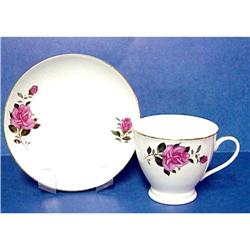 Tea Cup & Saucer - Pink Rose #1278221