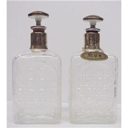 1940's Pressed Glas 2 LIKER DECANTERS #1278225