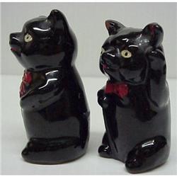 SALT and PEPPER SHAKERS-BLACK PIGS #1278290