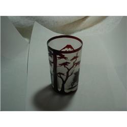 Ruby Red Design on Frosted GlassFrosted Glass #1278471