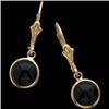 Image 1 :  14k GOLD EARRINGS  BLACK ONYX Dangle #1278508