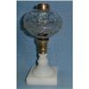 Image 1 : 19TH CENTURY BULLSEYE PATTERN GLASS OIL LAMP #1278587