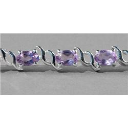 7.50ctw. Amethyst Bracelet in Sterling Silver #1278644