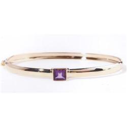 1.0ct. Amethyst Bracelet--14kt. Yellow Gold #1278645