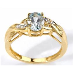 .80ctw. Aquamarine and Diamond Ring #1278653