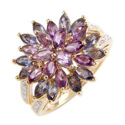 1.74ctw. Iolite, Amethyst and Diamond Ring #1278655