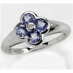 .72ctw. Tanzanite & Diamond Ring--White Gold #1278658