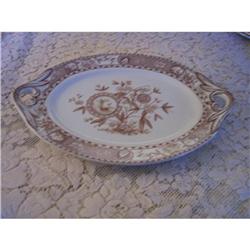 Brown Transferware Platter-Burslem #1278683