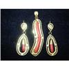 Image 1 : SET OF EARRINGS & PENDANT W/ LONG CORALS #1285286