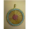 Image 1 : GOLD WHEEL SHAPED PENDANT DECORATED W/ #1285289