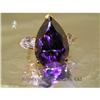 Image 1 : RHJ Purple Cubic Zirconium Pear Ring #1285362