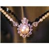 Image 1 : RHJ Simulated Pearl (Comp) Necklace w/ CZs #1285383