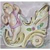 Image 1 : Neo-Classical Painted Bisque Cherub Spill Vase #1285978