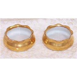 Rare 6 Antique Gold Open Salts Royal Austria #1286038