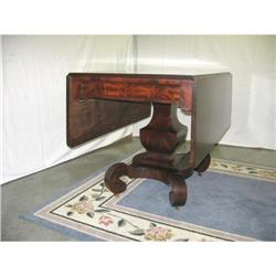 Beautiful Empire Drop Leaf Table On Rollers #1286050