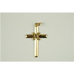 14k SOLID GOLD  CROSS Pendant  #1286182