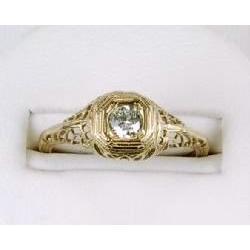 ANTIQUE DIAMOND  FIILIGREE RING ENGAGEMENT? #1286186