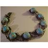 Image 1 : Turquoise Colored  Cabochon Filigree  Bracelet #1286280
