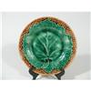 Etruscan Majolica Leaf & Basket Weave Plate, c.#1286306