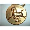 Large Goldtone Horse Pendant  on Chain-  Museum#1286316
