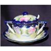 Image 1 : Noritake Floral and Cobalt Mustard Pot #1304693