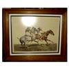 Image 1 : Polo,Old  Signed Lithograph, Framed 27"x32" #1304797