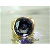 Image 1 : RHJ Deep Blue Synthetic Sapphire Ring Solid 18k#1304853