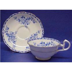 BLUE / WHITE CHINA CUP & SAUCER #1 #1305053