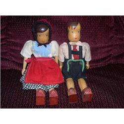 Pair of Wooden painted features #1305240