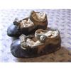 Victorian 2-Tone Leather Baby Shoes, Bows & #1305356
