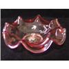 Cranberry Free Blown Cased Glass Bon Bon Dish #1305361