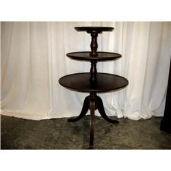 Great Looking Mahogany 3 Tier Shelf Table 34 #1305385