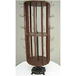 COUNTRY STORE DISPLAY RACK WITH CAST IRON BASE #1305393
