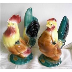 Vintage Royal Copley Hen and Rooster #1305420