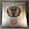 Image 1 : ARTS & CRAFTS MISSION EMBROIDERED MOTH PILLOW #1305496