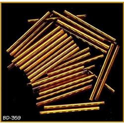 1000 VINT TOPAZ COLOR GLASS SILVER LINED TUBE #1305536