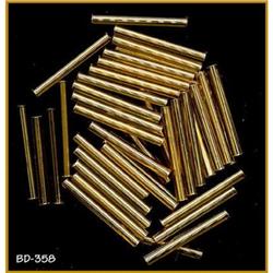 1000 VINT TOPAZ COLOR GLASS SILVER LINED TUBE #1305540