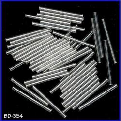 1000 VINT SILVER LINED GLASS TUBE BEADS 35mm #1305543