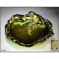 ZSOLNAY VINTAGE "EOSIN" ART POTTERY LOBSTER #1305707