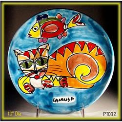 ITALIAN CERAMIC PLAQUE SIGNED LA MUSA EAMES ERA#1305709