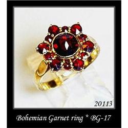 VINTAGE BOHEMIAN GARNET RING BG-017 #1305726