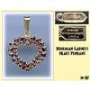Image 1 : GENUINE BOHEMIAN GARNET HEART PENDANT #187 #1305759